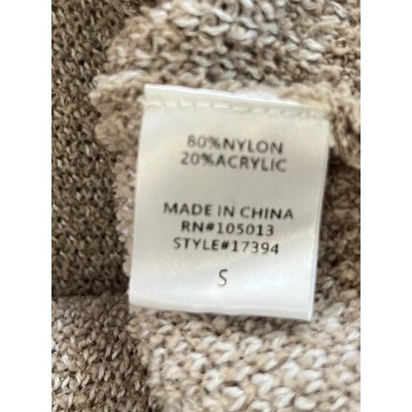 Andrée By Unit Tan & White Star Sweater S Cozy Soft Knit - Picture 6 of 6